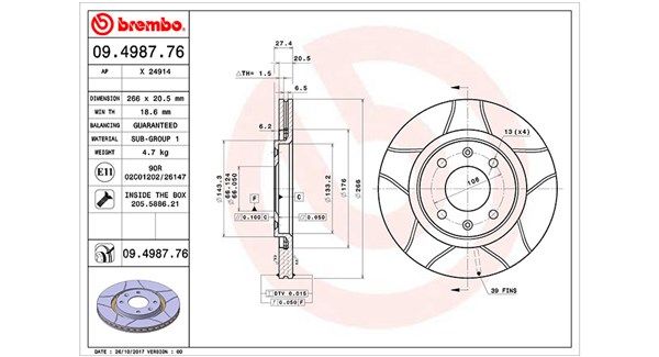 MAGNETI MARELLI Тормозной диск 360406017805